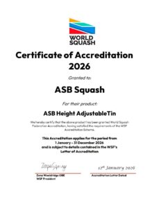 squash certyfikat WSF ASB